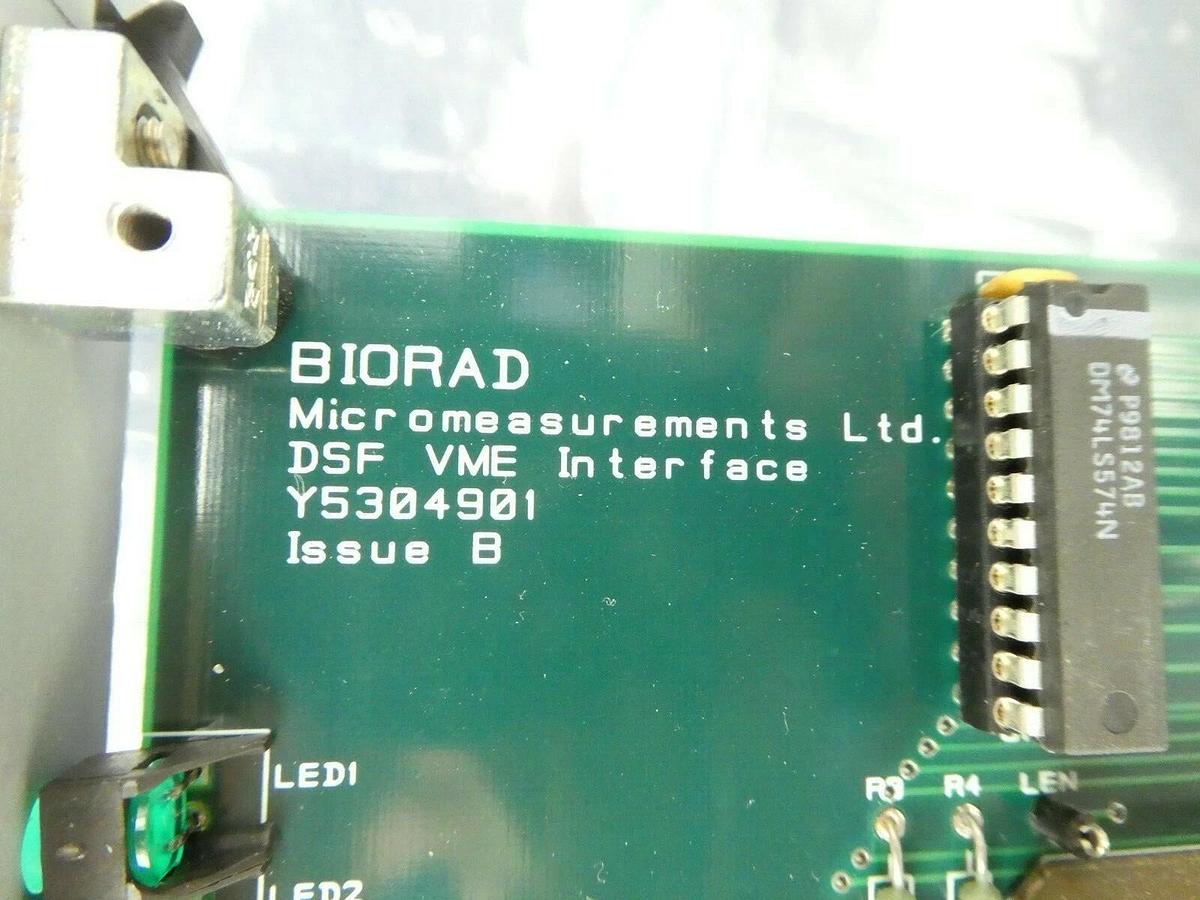 Used Bio-Rad Y5304900 DSF VME Interface PCB Card Y5304901 Quaestor Q7 Working Surplus