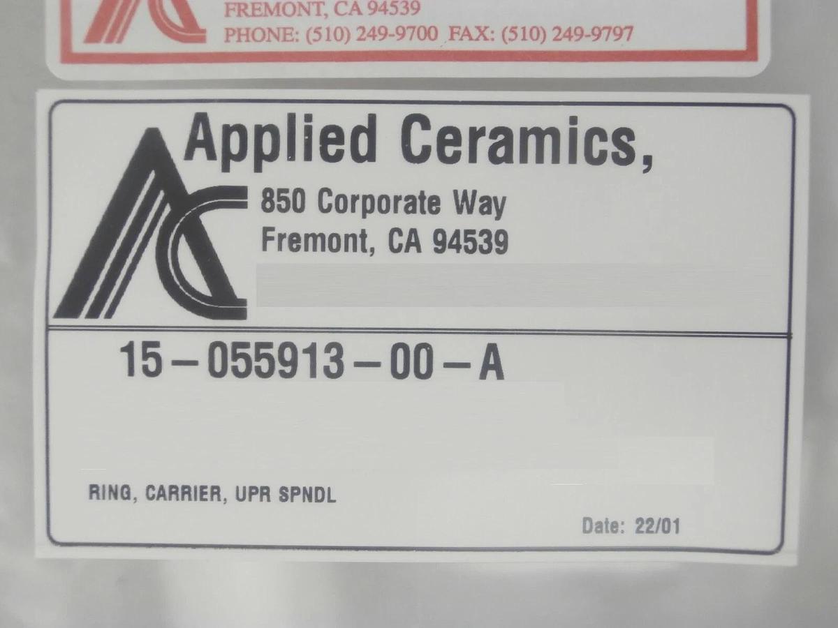Novellus Systems 15-055913-00 300mm Upper Spindle Carrier Ring New Surplus