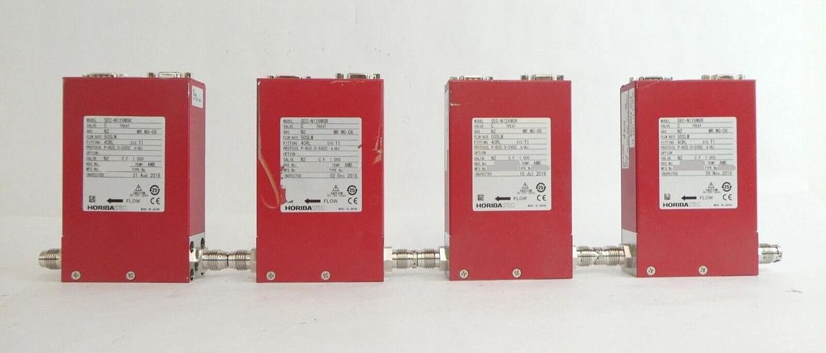 Used Horiba STEC N100 Mass Flow Controller MFC SEC-N126MGR Lot of 10 Working Surplus