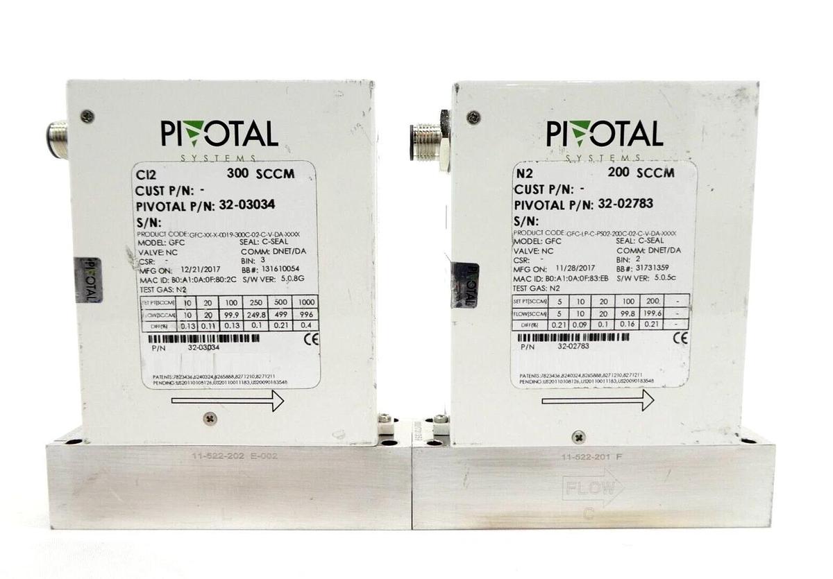 Used Pivotal Systems GFC Mass Flow Controller MFC 32-03000 32-02783 Lot of 12 Working