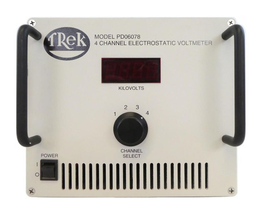 Used Trek PD06078 4 Channel Electrostatic Voltmeter Working Surplus