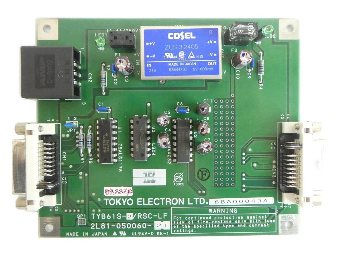 TEL Tokyo Electron 2L81-050060-21 Power Supply PCB Assembly TYB61S-2/RSC-LF New