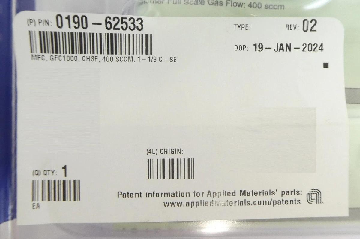 Pivotal Systems 32-03447 Mass Flow Controller MFC AMAT 0190-62533 Lot of 3 New