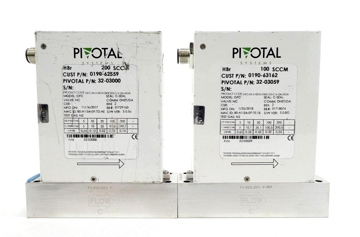 Used Pivotal Systems GFC Mass Flow Controller MFC 32-03000 32-02783 Lot of 12 Working