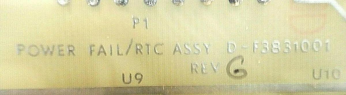 Used Varian VSEA F3831002 Power Fail/RTC PCB Card D-F3831001 Rev. G Working Surplus