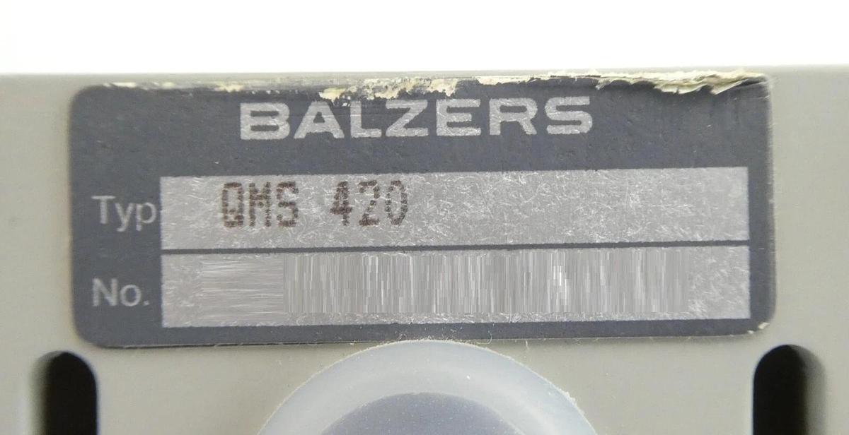 Used Balzers QMG 420 Quadrupole Mass Spectrometer MM 420 QC 420 AI 420 AO 420 As-Is