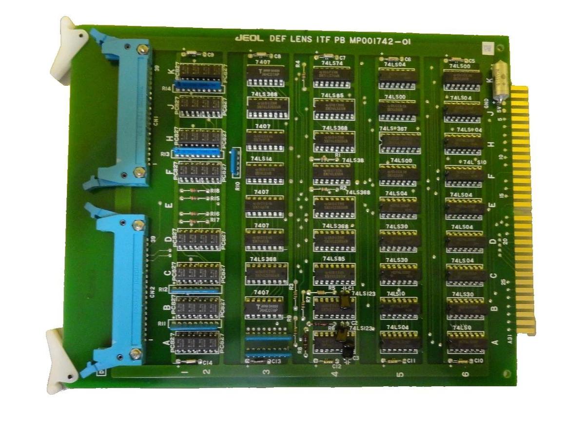 Used JEOL MP0021742-01 DEF LENS ITF PB Interface PCB Card EM-2010F Working
