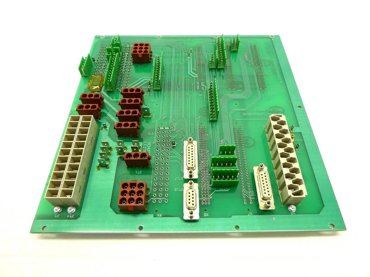 Used Leybold Vacuum 200.29.689 Back Plane PCB ERNI 044.772 ULTRATEST UL 500 Working
