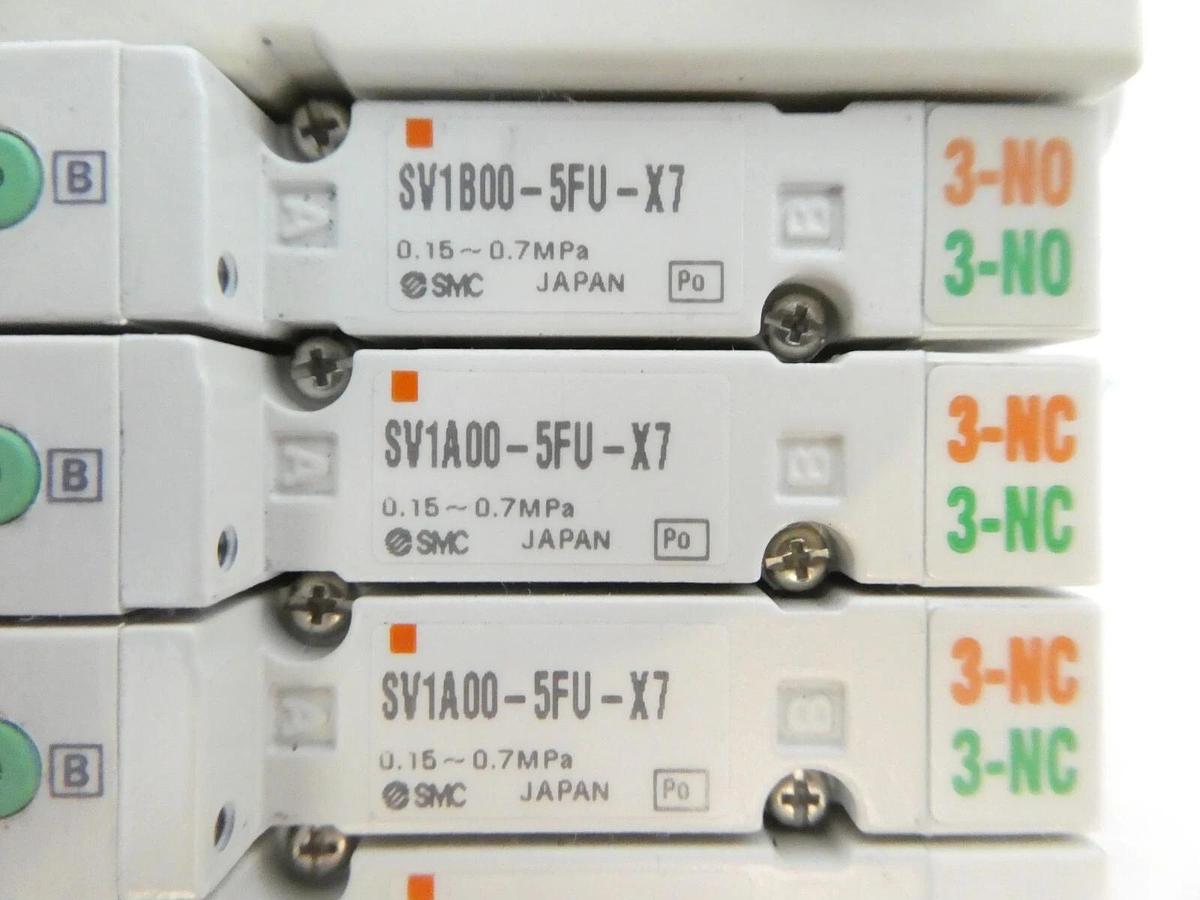 Used SMC SS5V1-1-10FD-X263 14-Port Pneumatic Manifold SV1A00 SV1B00 AMAT Working