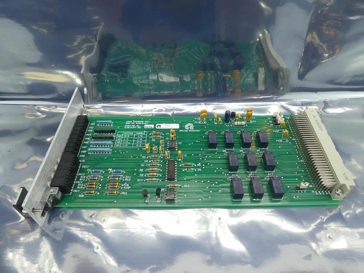 Used AMAT Applied Materials 0100-01944 Tower Interface (CCT) PCB Card Working Surplus
