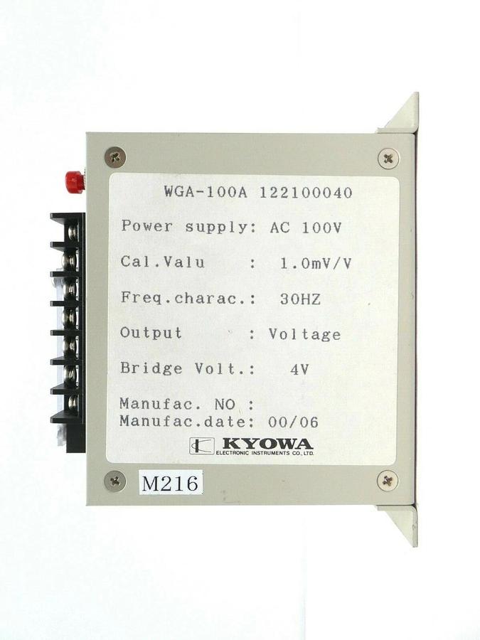 Used Kyowa 122100040 Instrumentation Amplifier WGA-100A Hitachi M-712E Working Spare