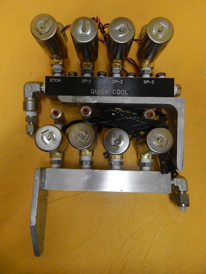 Used MRC Materials Research A118037 Pneumatic Manifold VDW31-5G-4 Set of 2 Star Used
