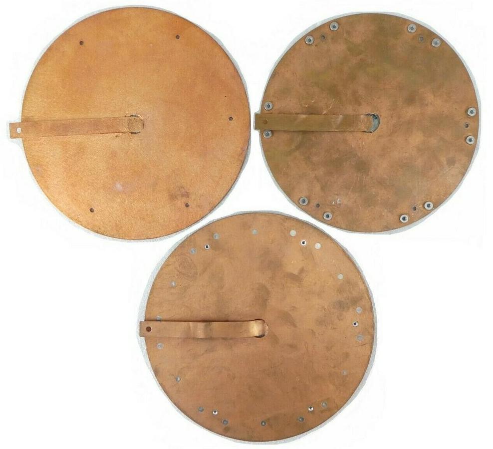 Used Novellus Systems 15-01023-00 200mm Copper RF Distribution Plate Set of 3 Working