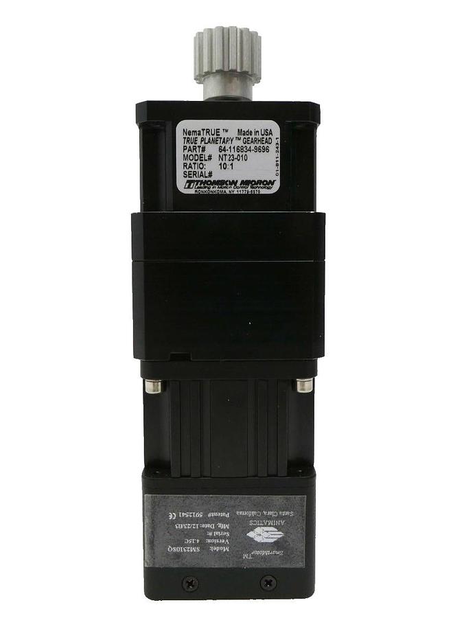 Used Animatics SM2310SQ Servo Motor w/Gearhead 64-116834-9696 ADE 031304-02 Working