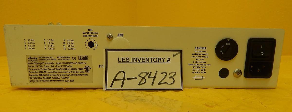 Used ION Systems 5024(e)-CE Emitter Controller 5024 MKS Instruments Used Working