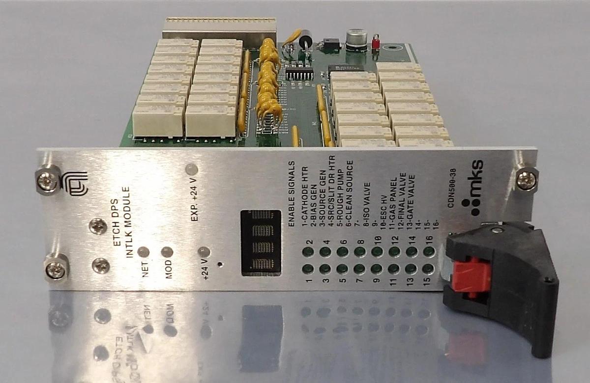 Used MKS Instruments CDN500-38 Etch DPS Interlock Module PCB Card AMAT 0190-17694
