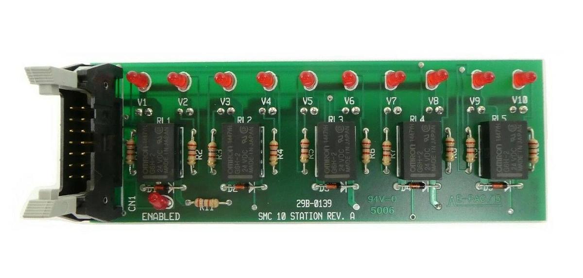 Used FujiFilm 29B-0139 SMC 10 Station Indicator PCB GenStream I/II Working Surplus