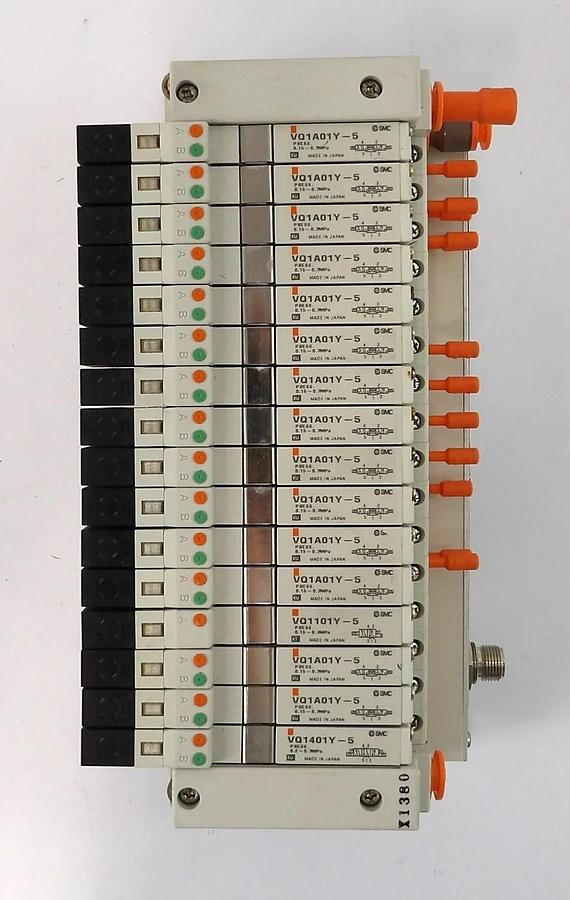 Used SMC VV5Q11-16-X1380 16-Port Pneumatic Manifold NP420-DN2A AMAT Working