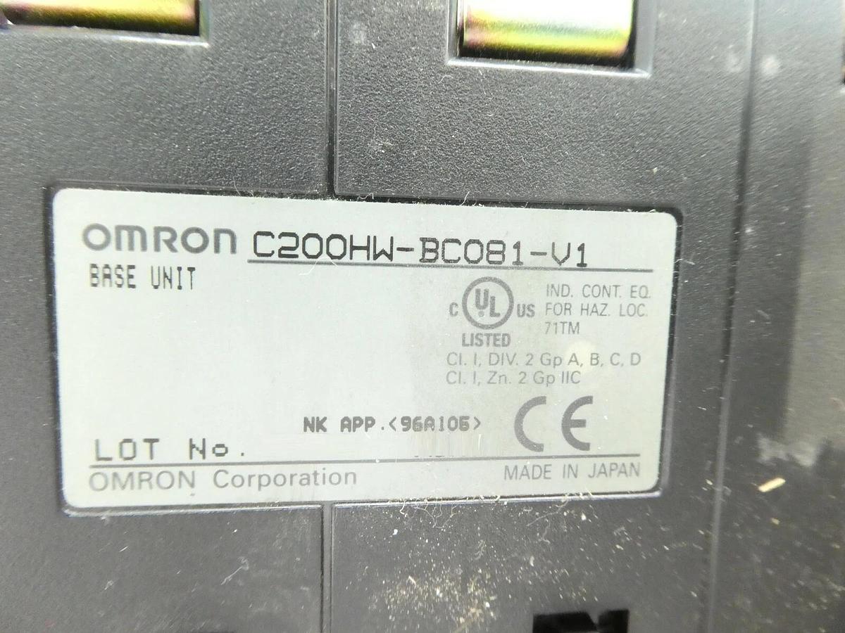 Used Omron C200HX Programmable Logic Controller PLC Microbar Trackmate C200HX-CPU44-E