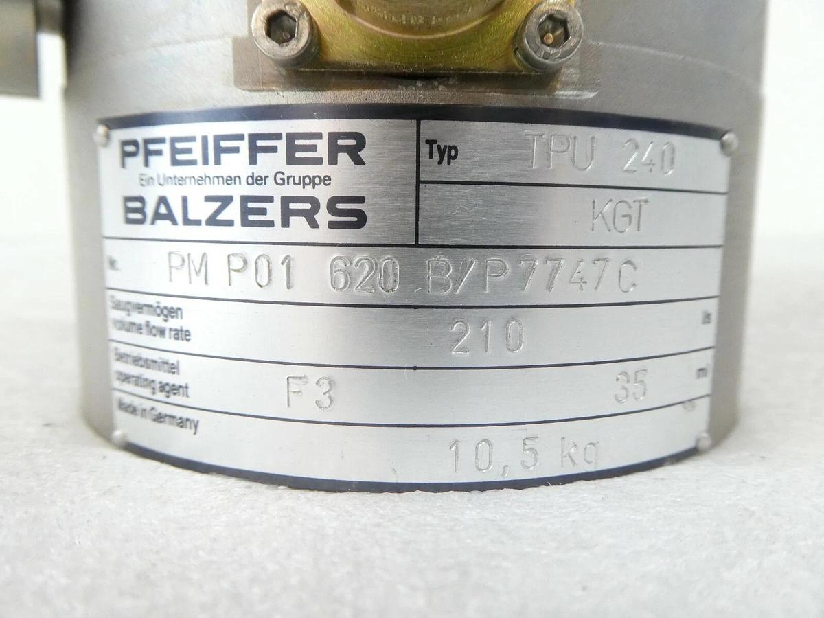 Used TPU 240 Pfeiffer Vacuum Balzers PM P01 620 Turbomolecular Pump Turbo Working