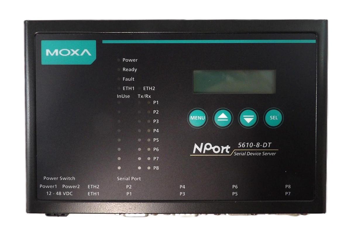 Used Moxa 3093091000012 8-Port Serial Device Server Nport 5610-8-DT Working