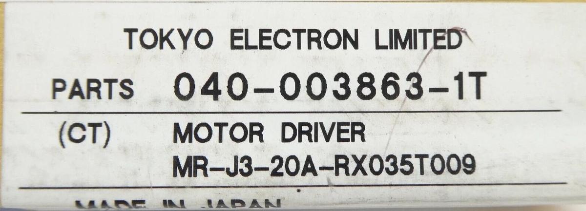 Mitsubishi MR-J3-10A-RX035T009 AC Servo Drive MELSERVO TEL 040-003863-1T New
