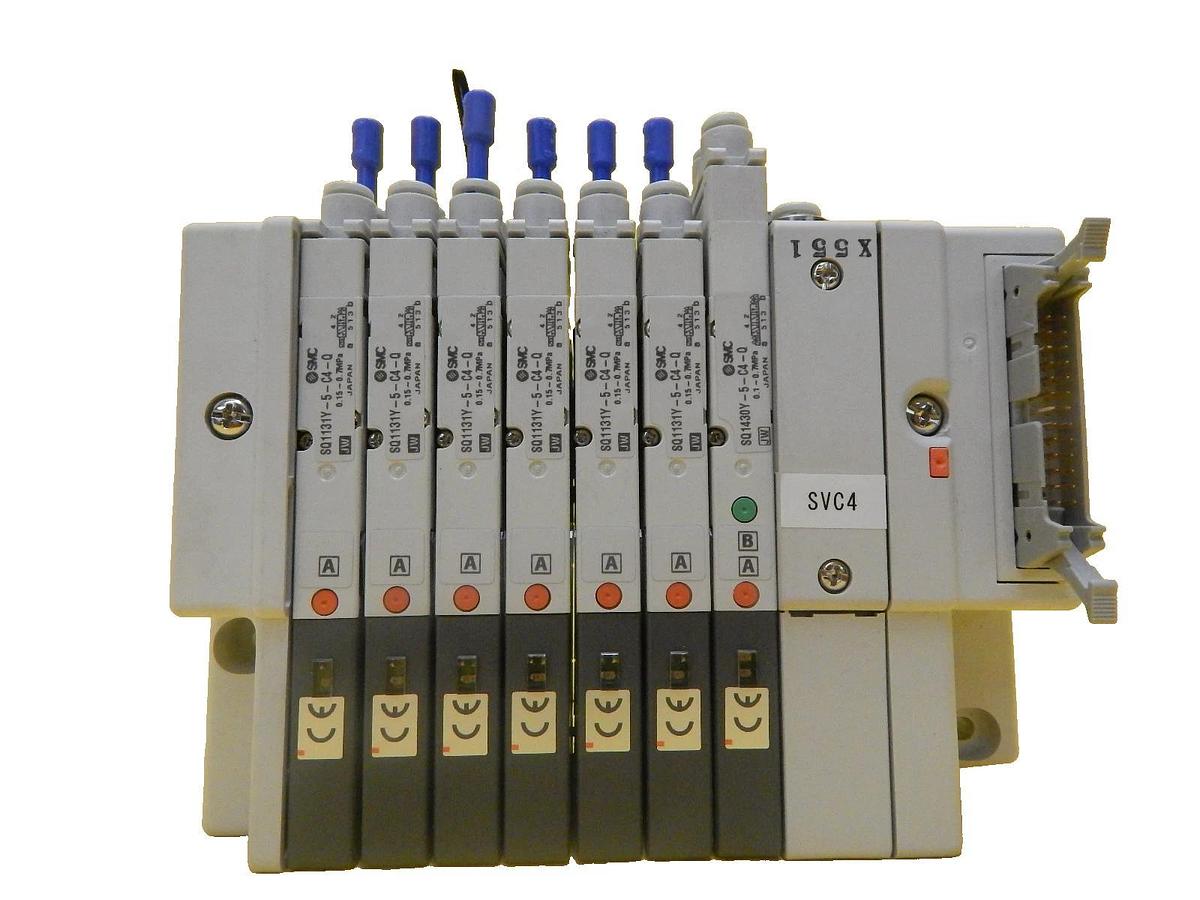 Used TEL Tokyo Electron SVC4 7-Port Manifold SMC SQ1131Y-5-C4-Q PR300Z Used Working