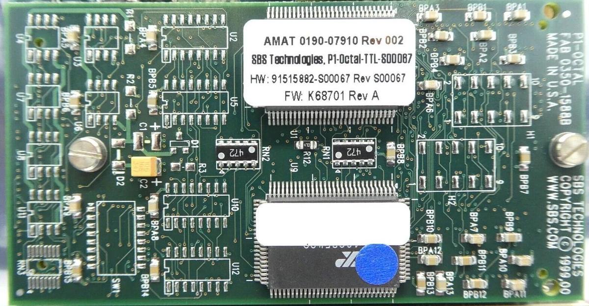 Used SBS Technologies MC303-S00026 PCB Card AMAT 0190-07847 Missing Face Plate As-Is