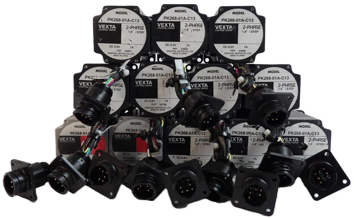 Used Oriental Motor PK268-01A-C13 2-Phase Stepping Motor Reseller Lot of 12 Working