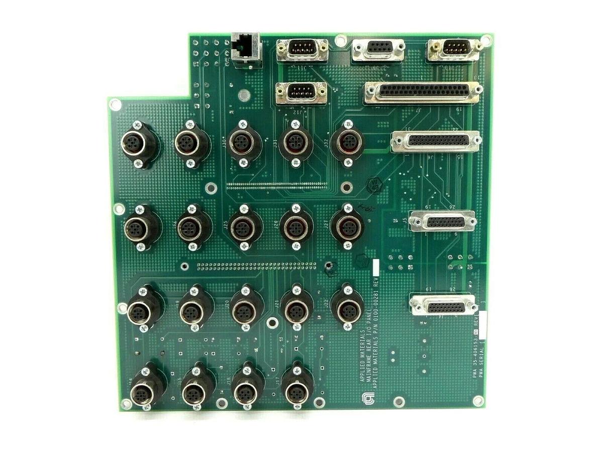 Used AMAT Applied Materials 0100-00281 Mainframe Rear I/O Panel PCB Centura Working
