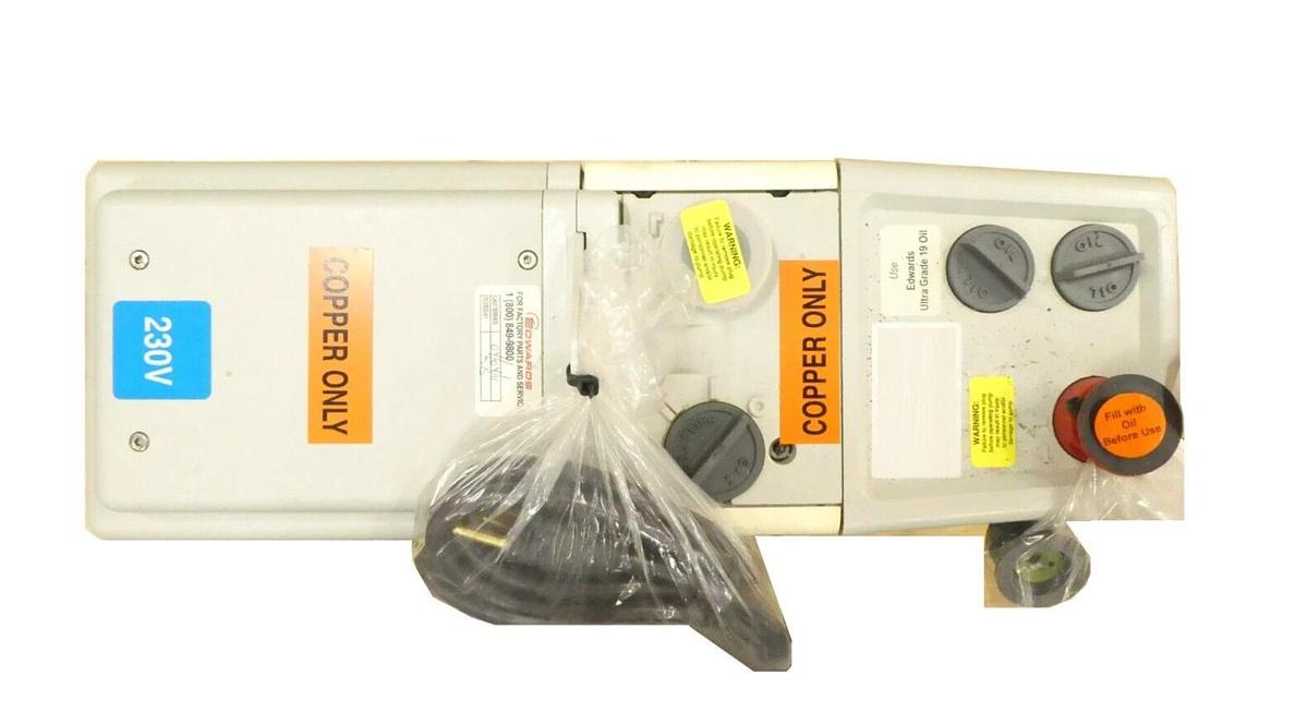 Refurbished RV8 Edwards A65401903XS Rotary Vane Pump Copper Exposed Manufacturer Refurbished