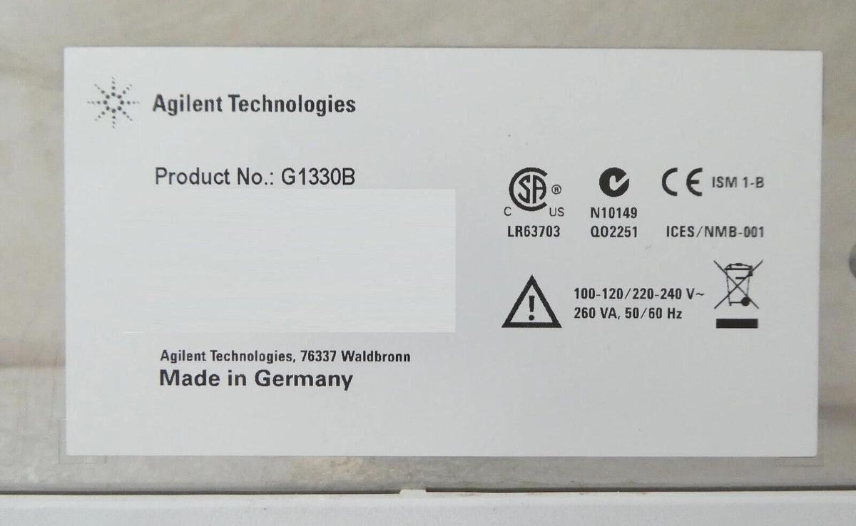 Used Agilent Technologies G1330B FC/ALS Therm 1200 Series Sciex Spectrometer Surplus