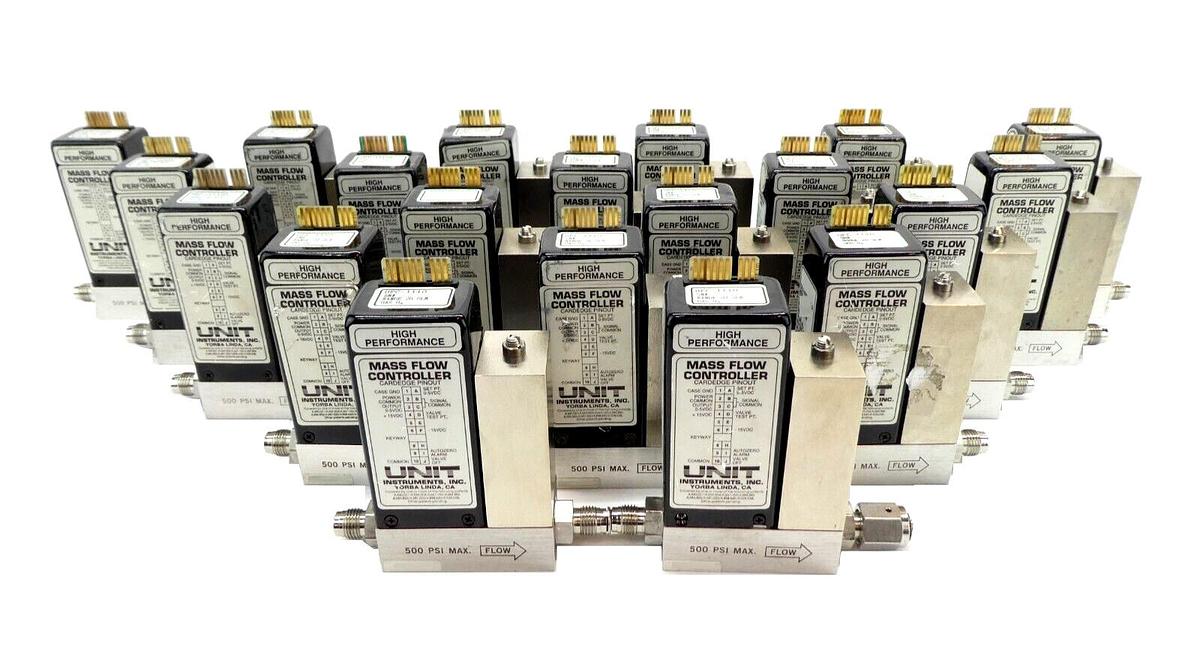 Used UNIT Instruments UFC-1110A Mass Flow Controller MFC UFC-1110 20 SLM O2 Lot of 20