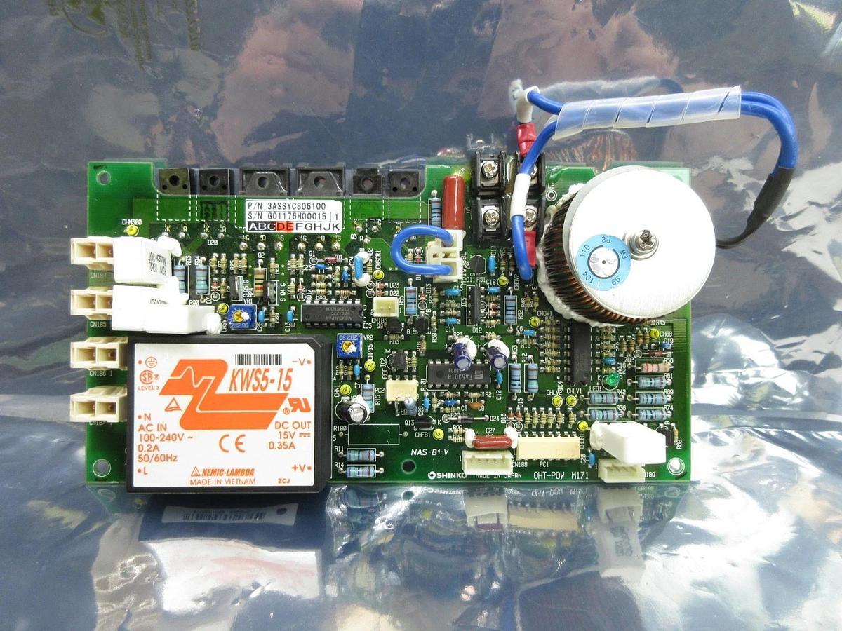 Used Shinko Electric 3ASSYC806100 OHT Power Board PCB OHT-POW Asyst VHT5-1-1 OHV Used