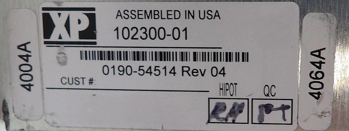 Used XP Power 102300-01 Power Supply Control Module Assembly Working Surplus