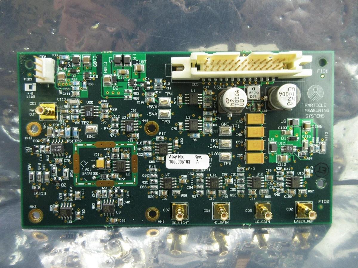 Used Particle Measuring Systems 1000005103 Sensor Board PCB Rev. A Used Working
