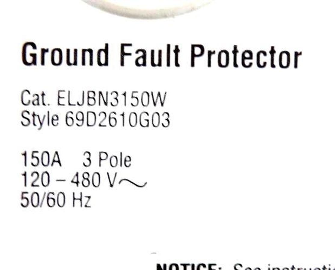 Used Cutler Hammer ELJBN3250W 3 Pole Ground Fault Protector Lot of 2 Working Surplus