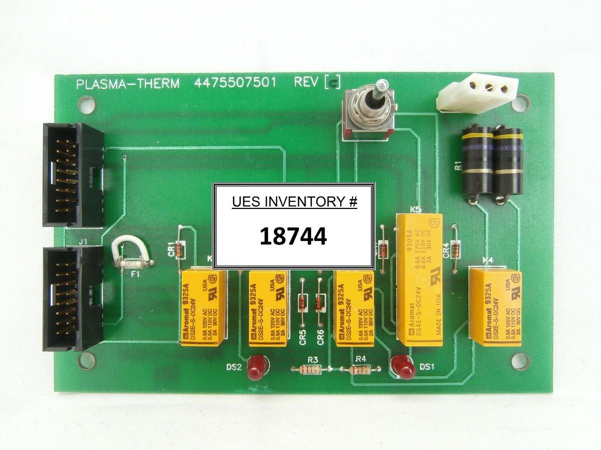 Used Plasma-Therm 4475507501 Relay Board PCB SLR 770/770MF Working Spare