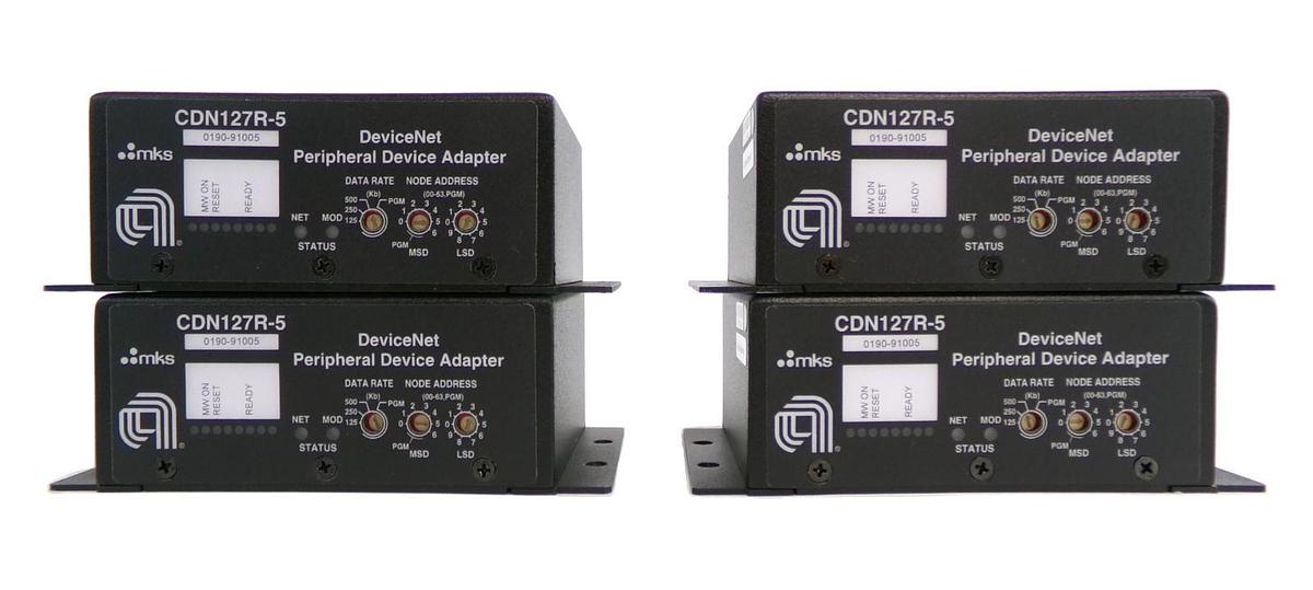 MKS Instruments CDN127R-5 DeviceNet Peripheral Adaptor Lot of 4 New