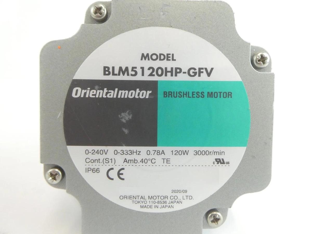 Used Oriental Motor BLM5120HP-GFV Motor W/Gear Head GFV5G10S Lot of 2 Working Spare