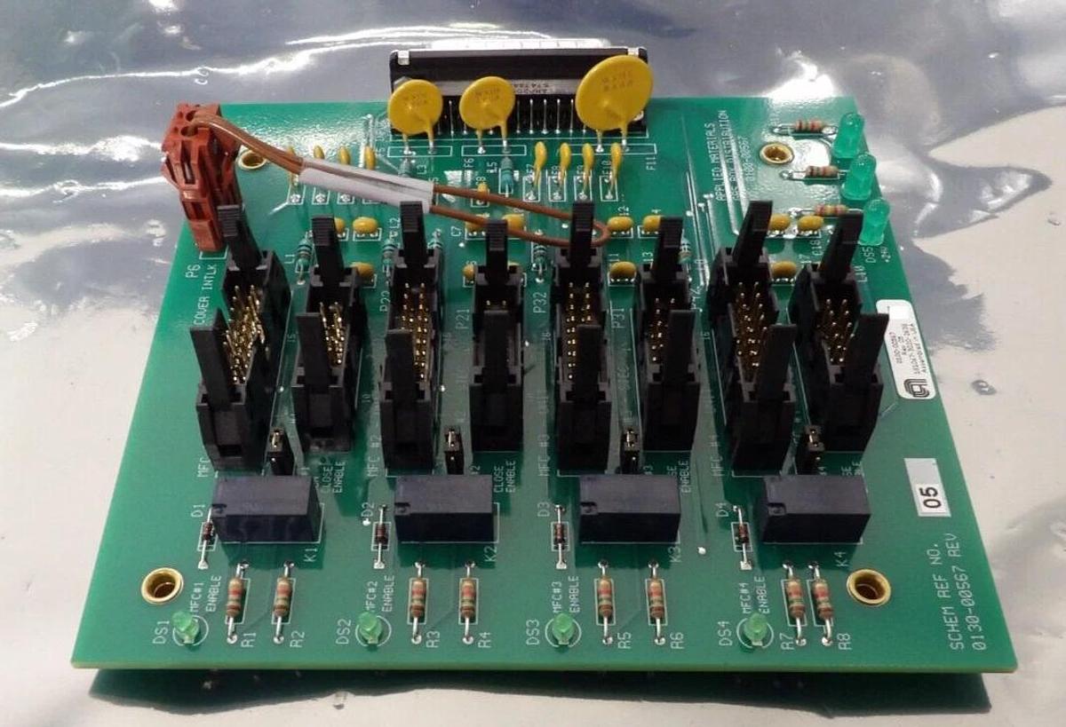 Used AMAT Applied Materials 0100-00567 Gas Box Distribution PCB Lot of 2 Working