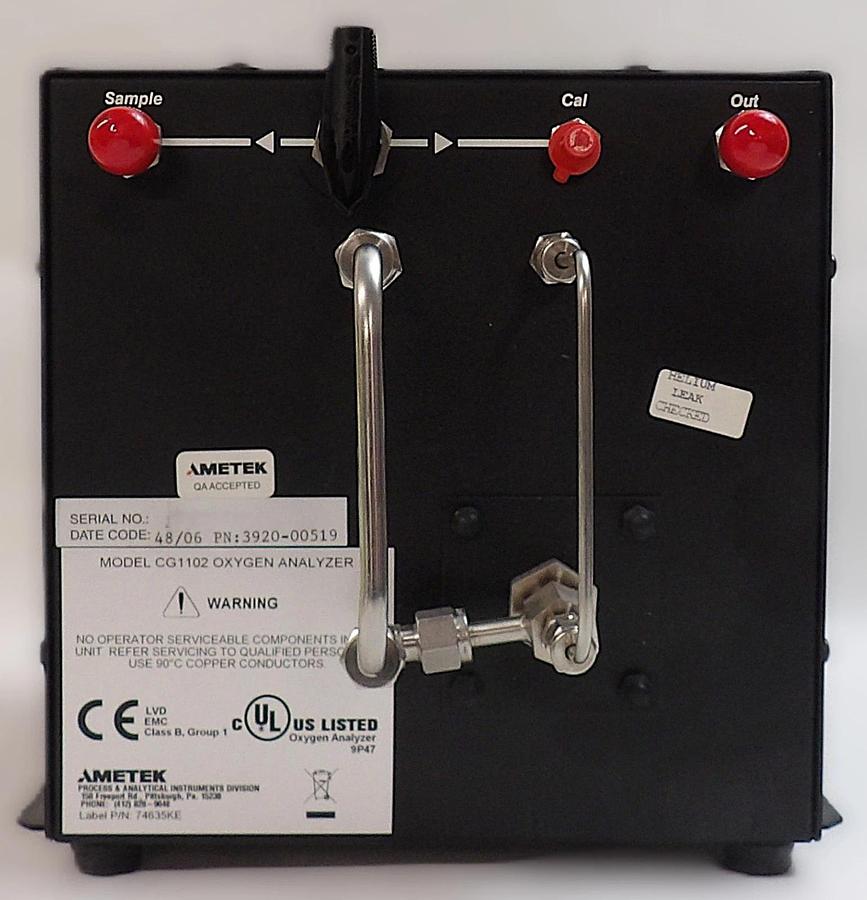 Refurbished AMETEK Process Instruments Dycor CG1102 O2 Oxygen Analyzer Refurbished Surplus