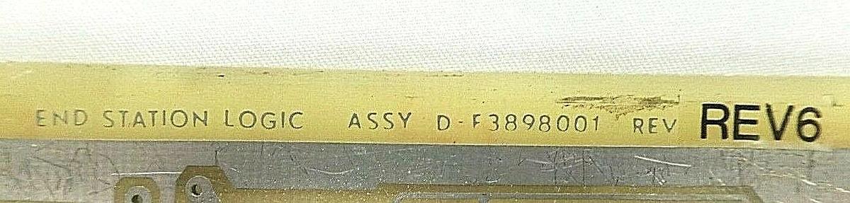 Used Varian Semiconductor VSEA D-F3898001 End Station Logic PCB Card Rev. 6 Working