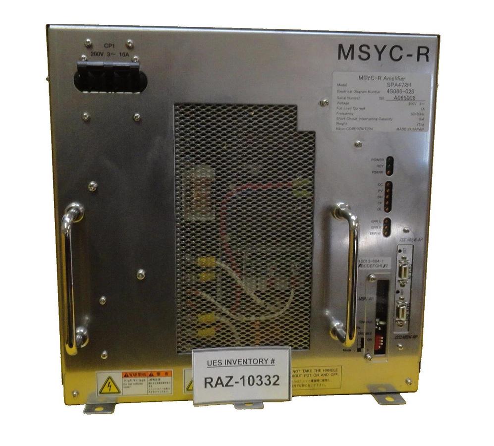 Used Nikon Precision 4S066-020 MSYC-R Amplifier Module SPA472H 4S013-684-1 Working