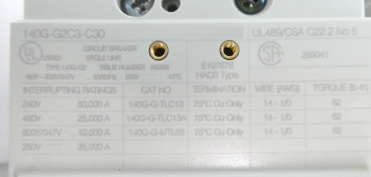 AB Allen-Bradley 140G-G2C3-C30 140G-G2C3-C60 Circuit Breaker Lot of 4 New