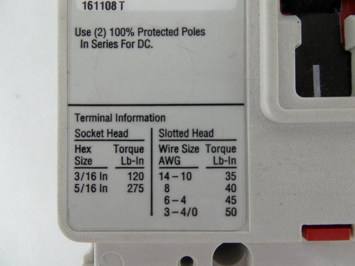 Used Eaton 6639C94G85 Industrial Circuit Breaker FD3020L Working Surplus