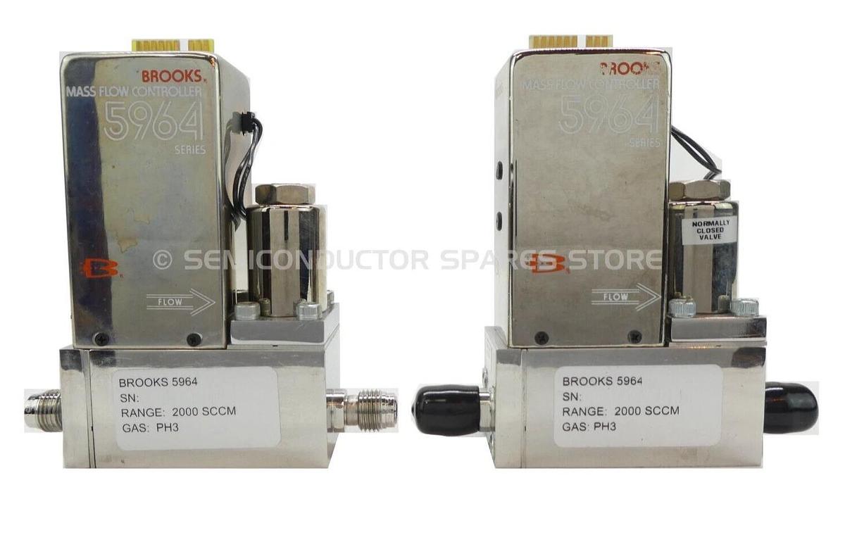 Refurbished Brooks 5964 Mass Flow Controller MFC 2000 SCCM PH3 Lot of 2 OEM Refurbished