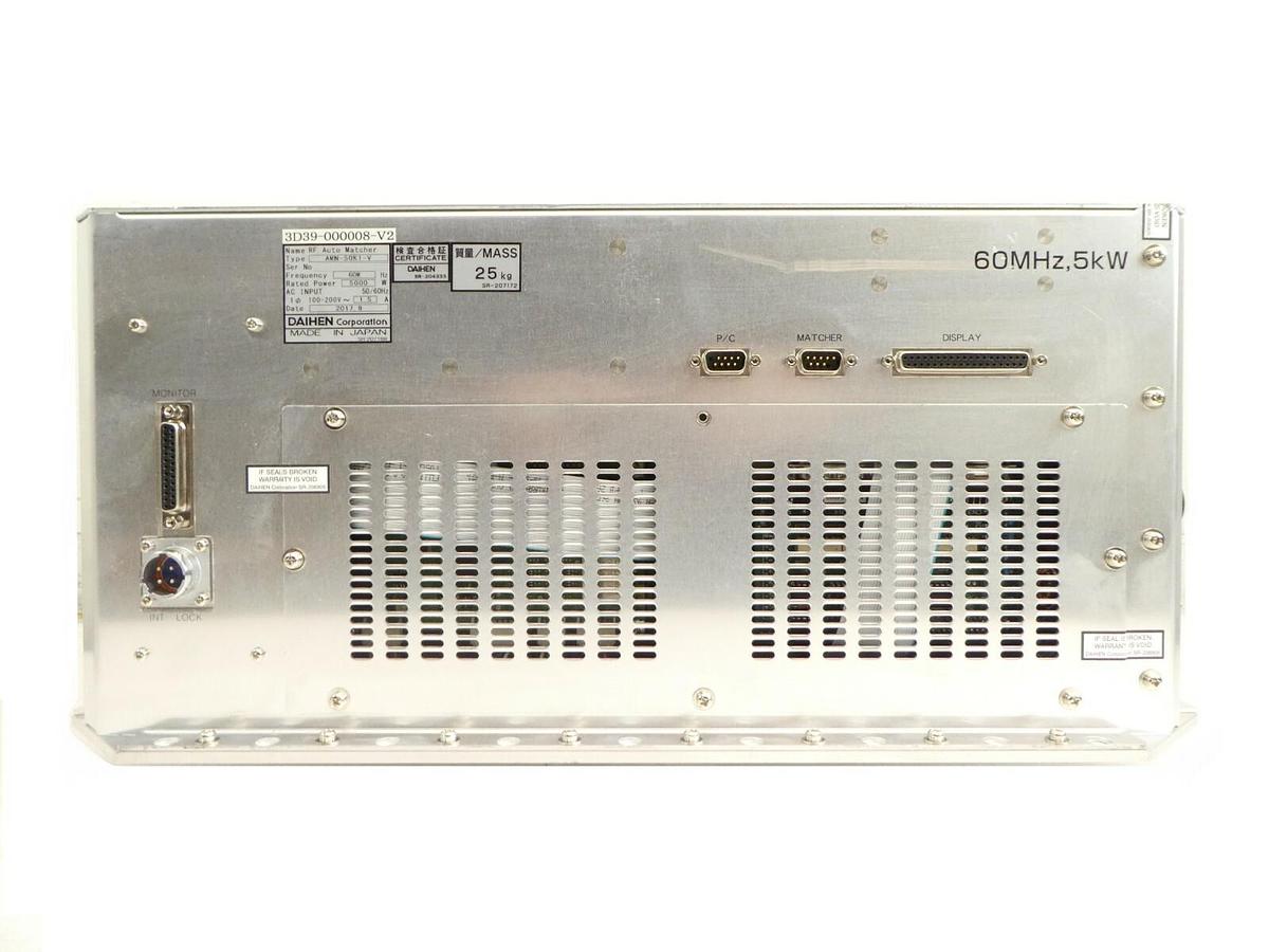 Used Daihen AMN-50K1-V RF Auto Matcher TEL Tokyo Electron 3D39-000008-V2 Cu Working