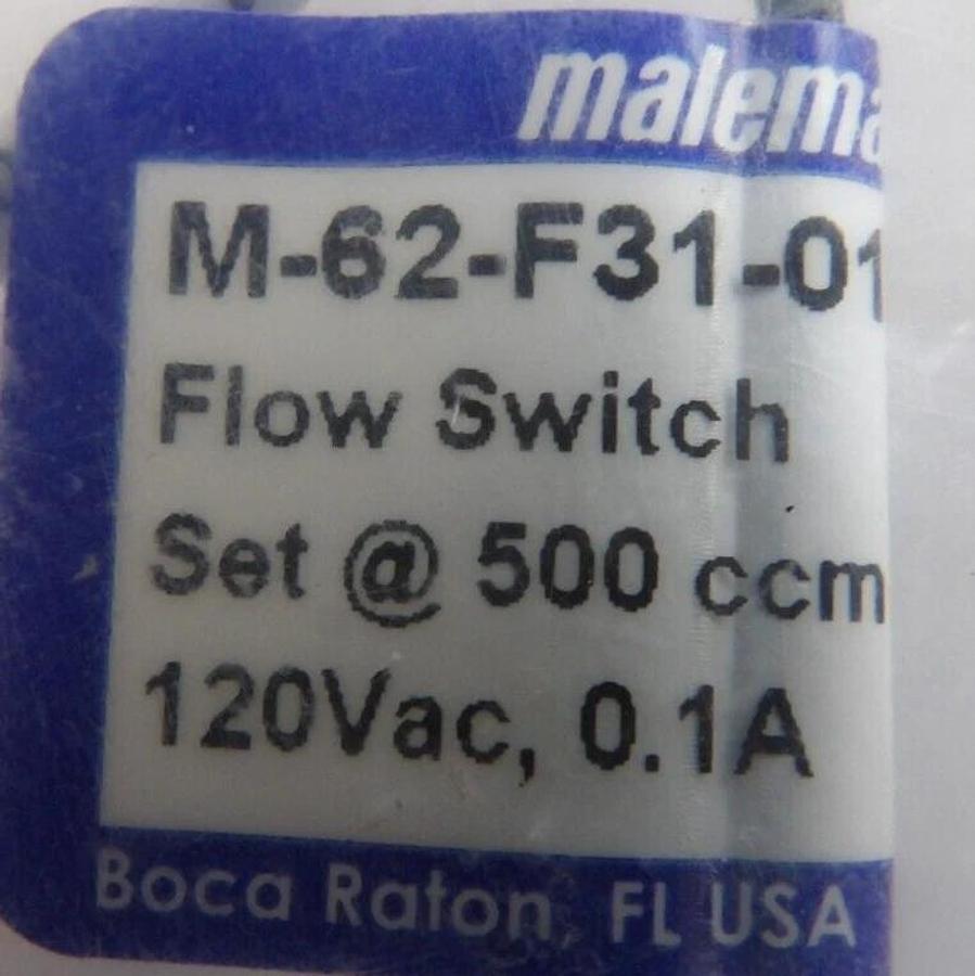 Used Malema M-62-F31-01-002 Flow Switch M-62 Series Reseller Lot of 3 New Surplus