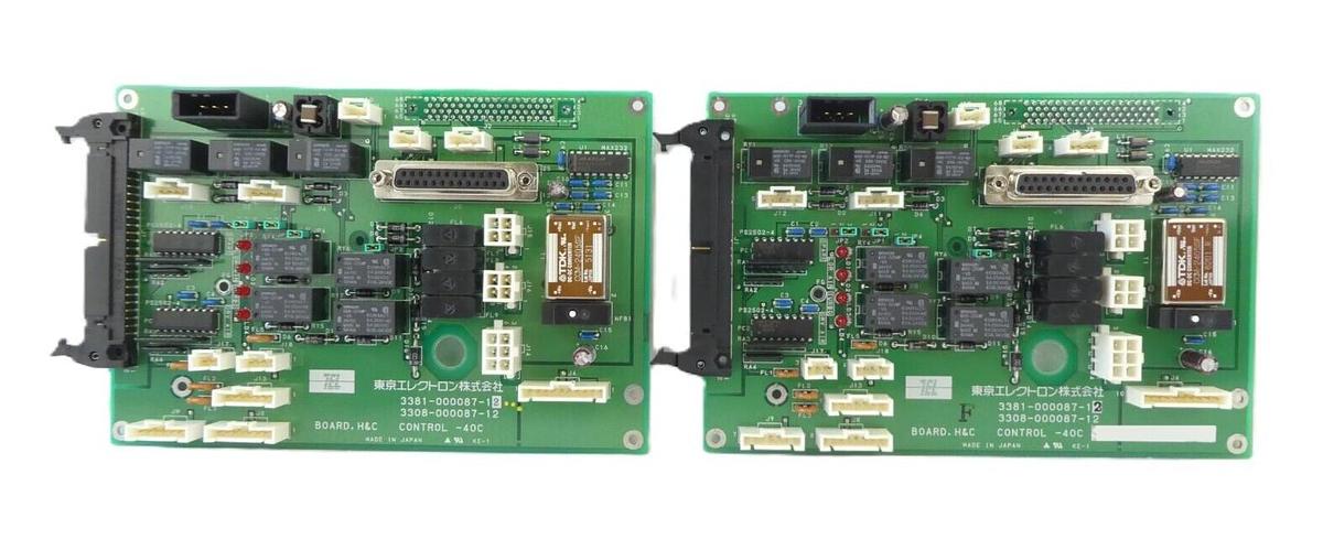 Used TEL Tokyo Electron 3381-000087-12 H&C Control PCB 3308-000087-12 Lot of 2 Spare